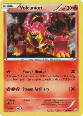Volcanion - 25/114 (Cracked Ice Holo) from Deck Exclusives