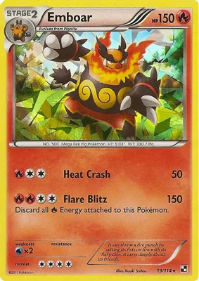 Emboar - 19/114 (Cracked Ice Holo) from Deck Exclusives