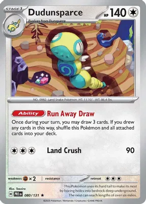 Dudunsparce from SV: Prismatic Evolutions
