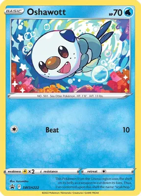 Oshawott - SWSH222 from SWSH: Sword & Shield Promo Cards