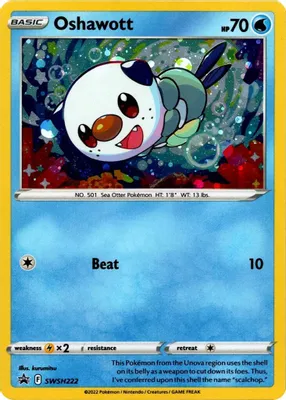 Oshawott - SWSH222 (Cosmo Holo) from SWSH: Sword & Shield Promo Cards