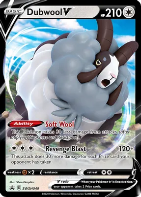 Dubwool V - SWSH049 from SWSH: Sword & Shield Promo Cards