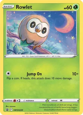 Rowlet - SWSH220 from SWSH: Sword & Shield Promo Cards
