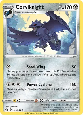 Corviknight from SWSH08: Fusion Strike