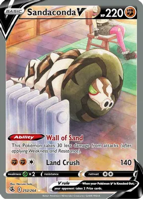Sandaconda V (Alternate Full Art) from SWSH08: Fusion Strike
