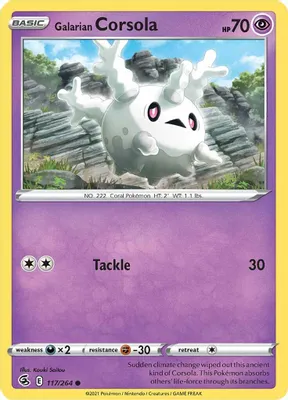 Galarian Corsola from SWSH08: Fusion Strike