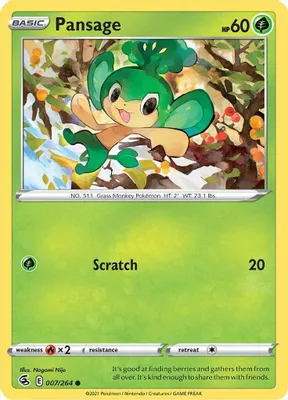Pansage from SWSH08: Fusion Strike