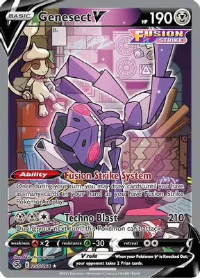 Genesect V (Alternate Full Art) from SWSH08: Fusion Strike