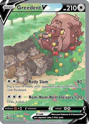 Greedent V (Alternate Full Art) from SWSH08: Fusion Strike