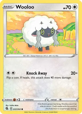 Wooloo (222) from SWSH08: Fusion Strike