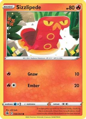 Sizzlipede (46) from SWSH08: Fusion Strike