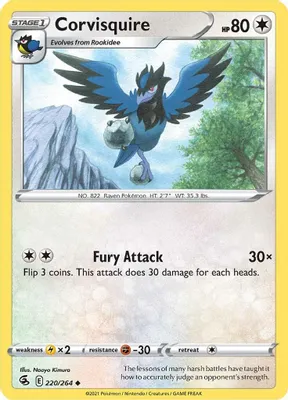 Corvisquire from SWSH08: Fusion Strike