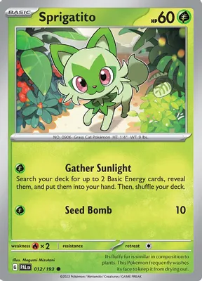 Sprigatito - 012/193 from SV02: Paldea Evolved