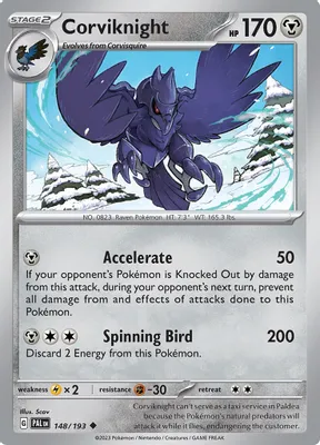 Corviknight from SV02: Paldea Evolved