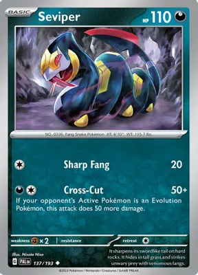 Seviper from SV02: Paldea Evolved