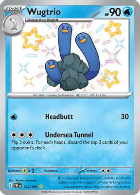 Wugtrio - 122/091 from SV: Paldean Fates