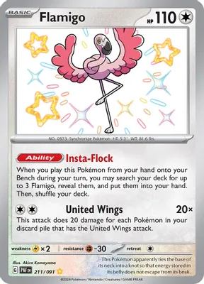 Flamigo from SV: Paldean Fates