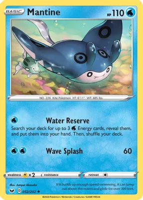 Mantine from SWSH01: Sword & Shield Base Set