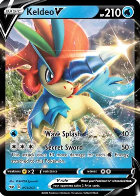 Keldeo V from SWSH01: Sword & Shield Base Set