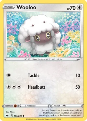 Wooloo (153) from SWSH01: Sword & Shield Base Set