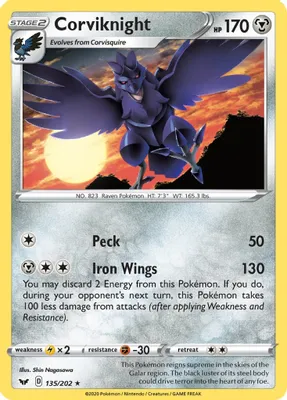 Corviknight from SWSH01: Sword & Shield Base Set