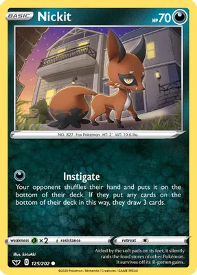 Nickit from SWSH01: Sword & Shield Base Set