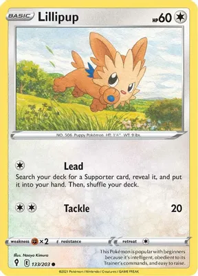 Lillipup from SWSH07: Evolving Skies