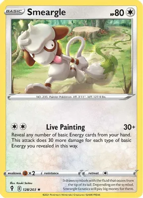Smeargle from SWSH07: Evolving Skies