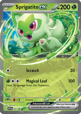 Sprigatito ex - 087 from SV: Scarlet & Violet Promo Cards