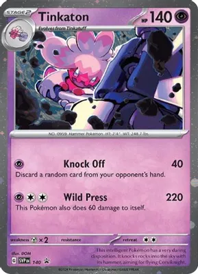Tinkaton - 140 (Cosmo Holo) from SV: Scarlet & Violet Promo Cards
