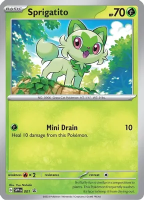 Sprigatito - 001 from SV: Scarlet & Violet Promo Cards