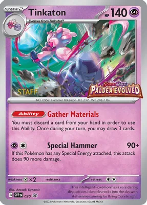 Tinkaton - 020 (Prerelease) [Staff] from SV: Scarlet & Violet Promo Cards