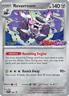Revavroom - 008 (Prerelease) [Staff] from SV: Scarlet & Violet Promo Cards