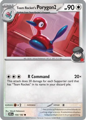 Team Rocket's Porygon2 from SV10: Destined Rivals