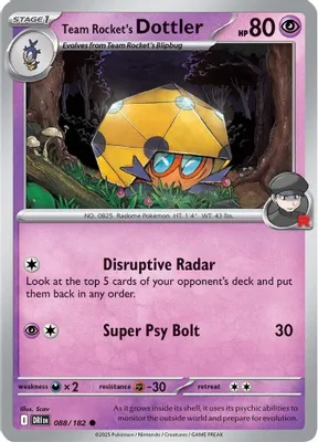 Team Rocket's Dottler from SV10: Destined Rivals