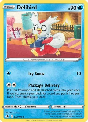 Delibird from SWSH06: Chilling Reign