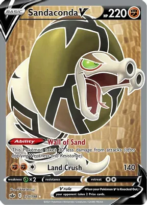 Sandaconda V (Full Art) from SWSH06: Chilling Reign