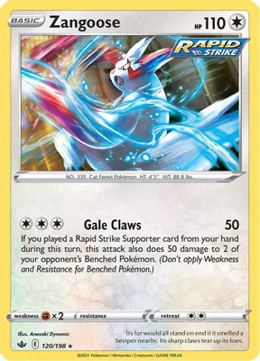 Zangoose from SWSH06: Chilling Reign