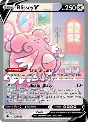 Blissey V (Alternate Full Art) from SWSH06: Chilling Reign