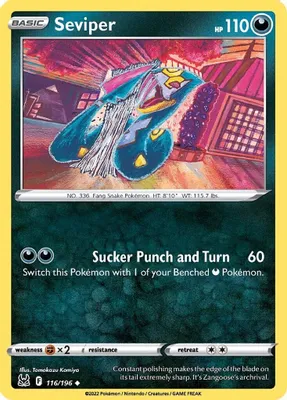 Seviper from SWSH11: Lost Origin
