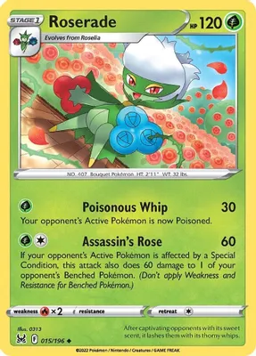 Roserade from SWSH11: Lost Origin