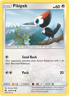 Pikipek (164) from SM - Lost Thunder