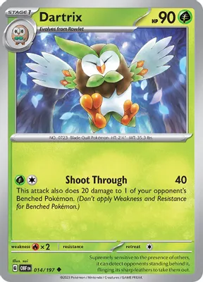 Dartrix from SV03: Obsidian Flames