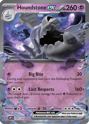 Houndstone ex from SV03: Obsidian Flames