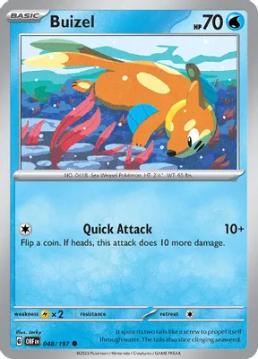 Buizel from SV03: Obsidian Flames