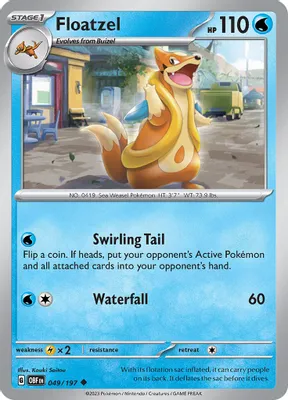 Floatzel from SV03: Obsidian Flames
