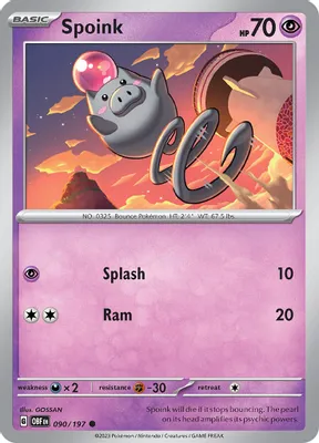 Spoink from SV03: Obsidian Flames