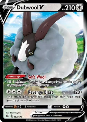 Dubwool V from SWSH02: Rebel Clash