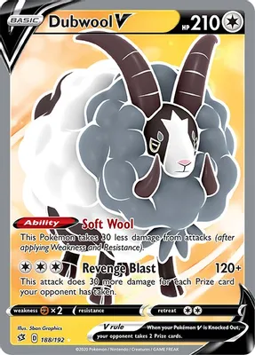 Dubwool V (Full Art) from SWSH02: Rebel Clash
