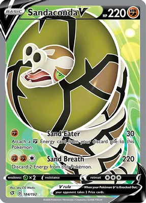 Sandaconda V (Full Art) from SWSH02: Rebel Clash